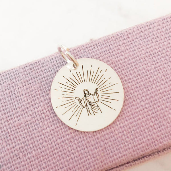 Medalha de Jesus Cristo em Prata 925