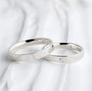 Par de Alianças 3mm em Prata 950 - Marshal