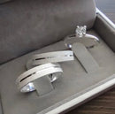 Par de Alianças 5mm em Prata 950 com Anel Solitário - Valerion