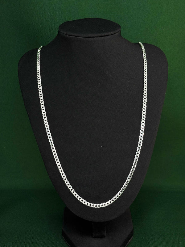 Corrente 1x1 4mm 70cm em Prata italiana 925