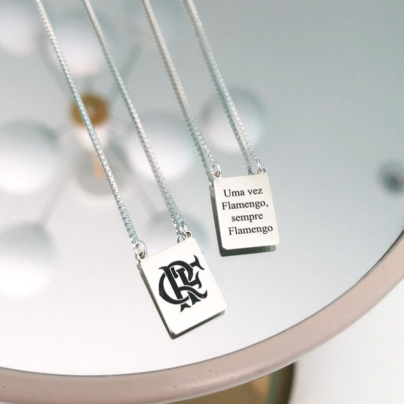 Escapulário de Time Personalizável 60cm em Prata 925