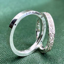 Par de Alianças 3mm em Prata 950 com Anel Solitário - Eternium (Personalizável)