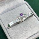 Par de Alianças 3,5mm em Prata 950 com Anel Solitário - Quasar II