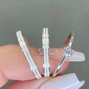 Par de Alianças 2,5mm em Prata 950 com Anel Solitário - Deluxe