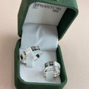 Par de Alianças 5mm em Prata 950 com Anel Solitário - Arcanis