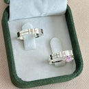 Par de Alianças 3,5mm em Prata 950 com Anel Solitário - Quasar