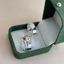 Par de Alianças 7mm de Prata 950 com Anel Solitário - Radiance