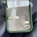 Par de Alianças 4mm em Prata 950 com Anel Solitário - Faith