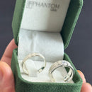 Par de Alianças 4mm em Prata 950 com Anel Solitário Cravejado - Coral