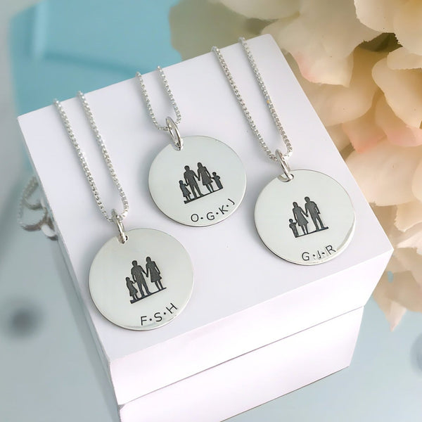Pingente Família Personalizável em Prata 925