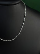 Colar Espiral 45cm em Prata Italiana 925