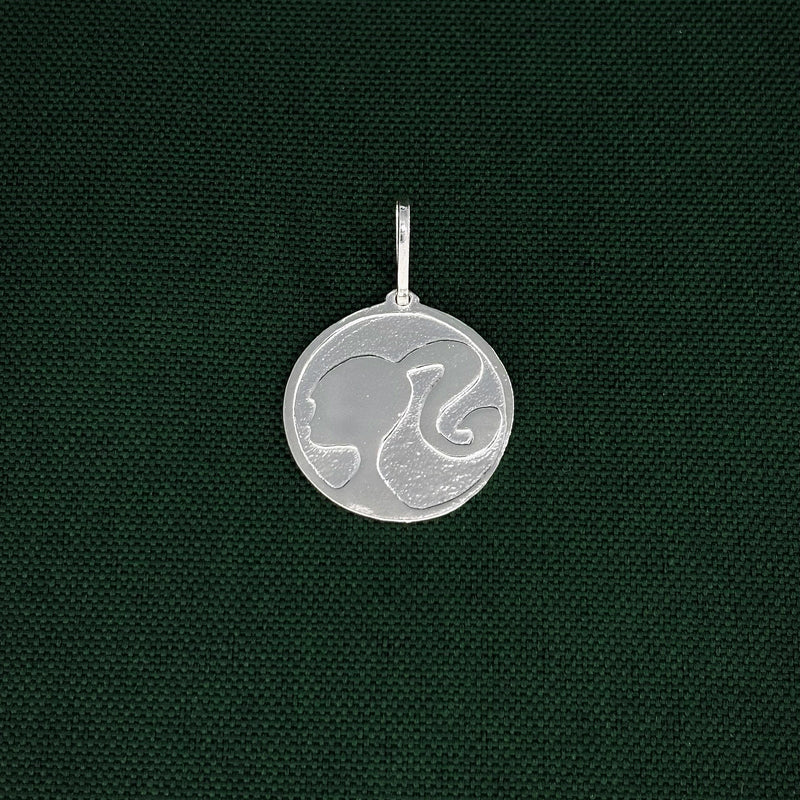 Pingente Barbie Redondo (P) em Prata 925