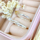 Par de Alianças 2,5mm em Prata 950 com Anel Solitário - Margarida