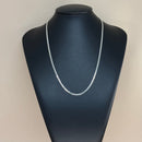 Corrente 1x1 3,2mm 60cm em Prata Italiana 925