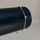Pulseira com Bolinhas em Prata Italiana 925