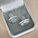 Par de Alianças 2mm em Prata 950 com Anel Solitário - Áurea