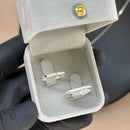 Par de Alianças 2mm em Prata 950 com Anel Solitário - Áurea