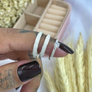 Par de Alianças 3mm em Prata 950 com Anel Solitário - Goccia