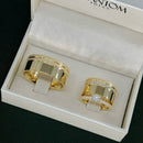 Par de Alianças 10mm Banhado a Ouro 18k com Anel Solitário Cravejado - Sylven