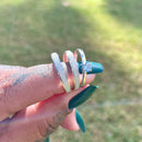 Par de Alianças 3mm em Prata 950 com Anel Solitário - Goccia