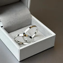 Par de Alianças 2mm em Prata 950 - Jet