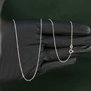 Corrente Cadeado 1,2mm 60cm em Prata Italiana 925