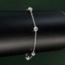 Pulseira com Bolinhas em Prata Italiana 925
