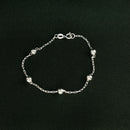 Pulseira com Bolinhas em Prata Italiana 925
