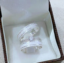 Par de Alianças 5mm em Prata 950 com Anel Solitário Cravejado - Diamond