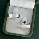 Par de Alianças 4mm de Prata 950 com Anel Solitário - Seraphix