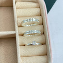 Par de Alianças 3mm de Prata 950 com Anel Solitário - Romantic