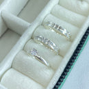 Par de Alianças 3mm de Prata 950 com Anel Solitário - Romantic