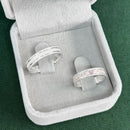 Par de Alianças 4mm de Prata 950 - Pink