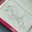 Par de Alianças 3mm de Prata 950 com Anel Solitário - Pristino