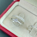 Par de Alianças 3mm de Prata 950 com Anel Solitário - Always II