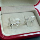 Par de Alianças 3mm de Prata 950 com Anel Solitário - Always II