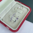 Par de Alianças 2,5mm de Prata 950 com Anel Solitário - Europa