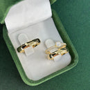 Par de Alianças 4mm Banhadas a Ouro 18k com Anel Solitário Cravejado - Laços