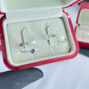 Par de Alianças 2,5mm de Prata 950 com Anel Solitário Cravejado - Viora