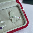 Par de Alianças 2,5mm de Prata 950 com Anel Solitário Cravejado - Viora