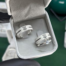 Par de Alianças 6mm em Prata 950 com Anel Solitário - Corinthians