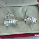 Par de Alianças 5mm de Prata 950 com Anel Solitário - Trix