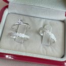 Par de Alianças 3mm em Prata 950 com Anel Solitário - Goccia