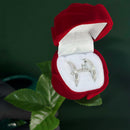 (Pronta Entrega) Alianças de Prata 950 2mm com Anel Solitário+ Caixinha de Rosa