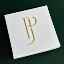 Caixinha Universal Phantom Joias 10x10cm - Branca e Dourada