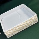 Caixinha Universal Phantom Joias 10x10cm - Branca e Dourada