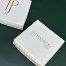 Caixinha Universal Phantom Joias 10x10cm - Branca e Dourada