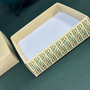 Caixinha Universal Phantom Joias 10x10cm - Bege e Verde Escuro