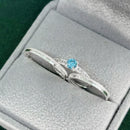 Par de Alianças 2mm em Prata 950 com Anel Solitário Cravejado - Avelino