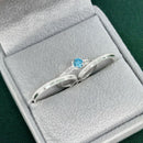 Par de Alianças 2mm em Prata 950 com Anel Solitário Cravejado - Avelino